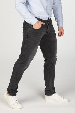 STRAIGHT FIT MEN'S JEANS - STONE GREY